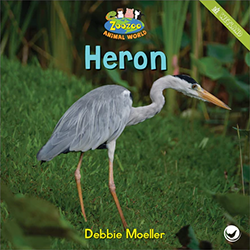 Cover of a children's book titled 'Heron'