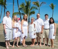 Photo of family in Hawaii