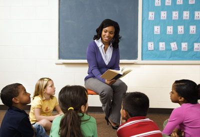 Teacher with Students